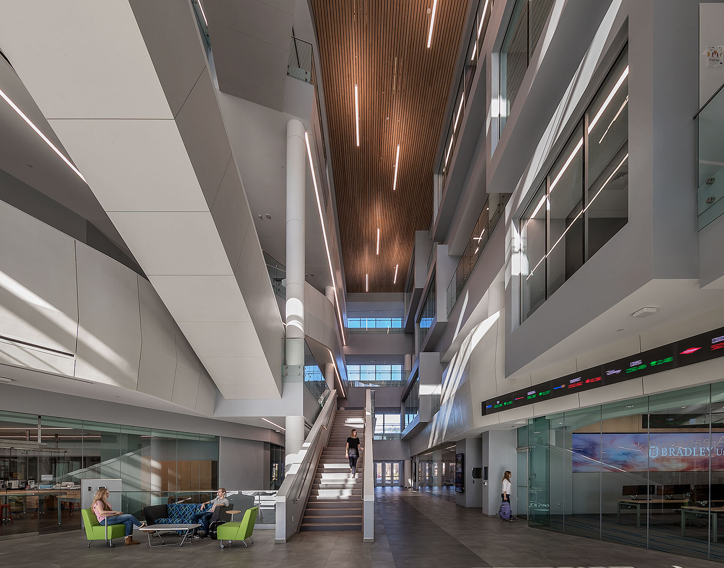 Bradley University Business and Engineering Convergence Center interior