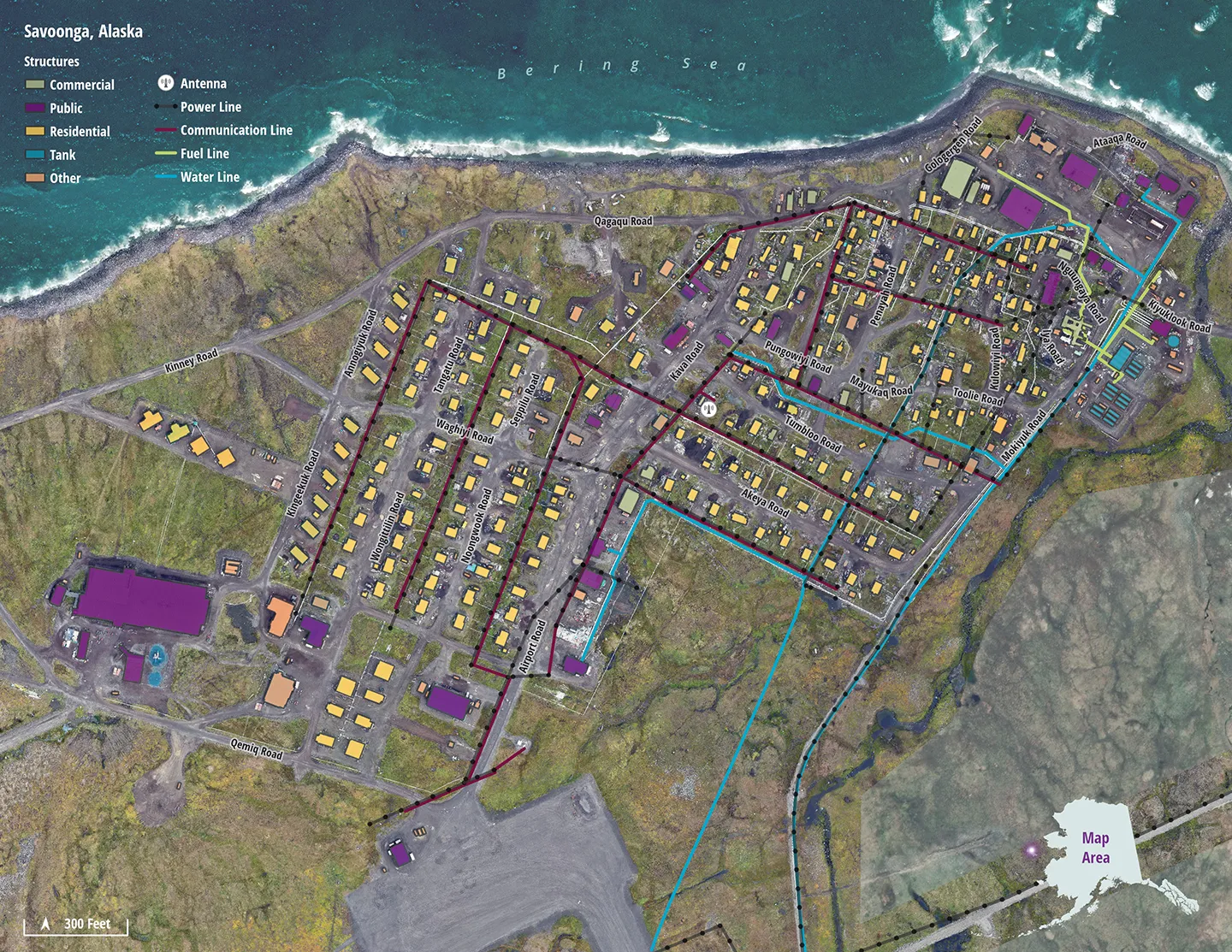 New maps generated as part of a pilot project for NOAA’s OCM provide up-to-date infrastructure and cultural resource information for remote communities in Alaska.