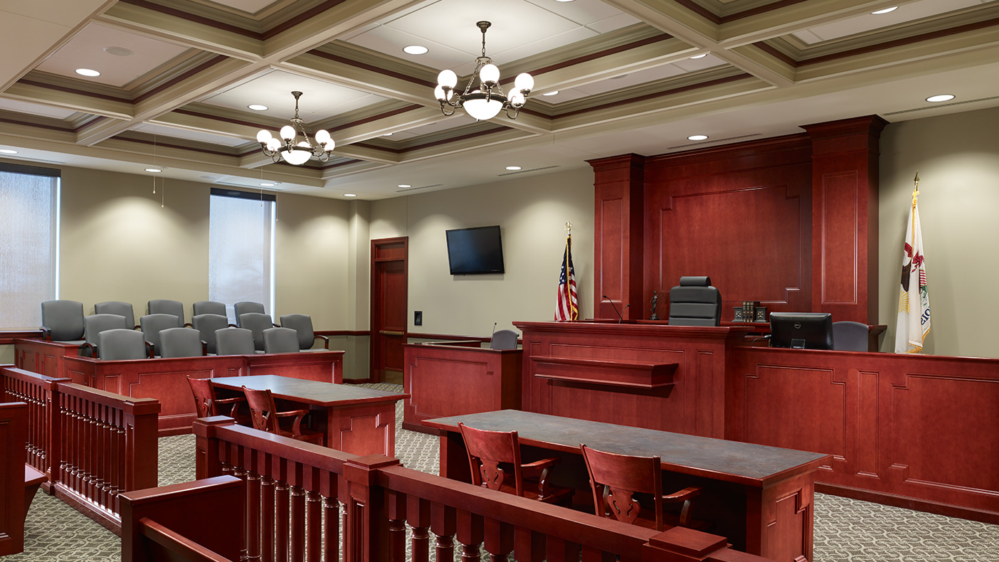The addition includes space for five new court rooms, judge’s chambers, jury rooms, state’s attorney office suite, public defender’s office, holding cells, and a new secured entry for both staff and prisoner circulation separate from public space.