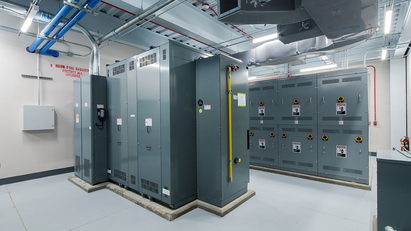 We consolidated the campus' complex electrical service into a 12.5 kV campus distribution system fed by dual utility connections.