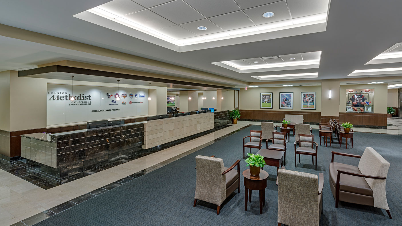 The Houston Methodist Hospital Outpatient Center Orthopedic Sports Medicine Clinic was designed to accommodate the growing need for specialty care.