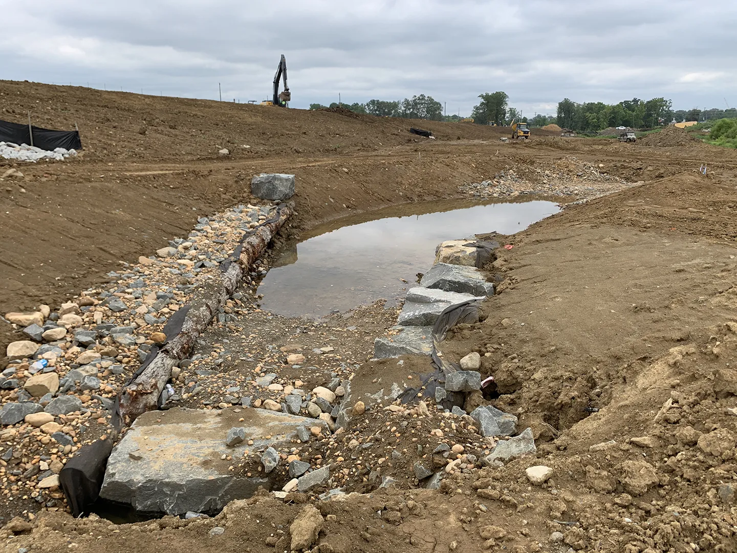 Stream restoration at the Atlantic Research Corporation site in Gainesville, Virginia.
