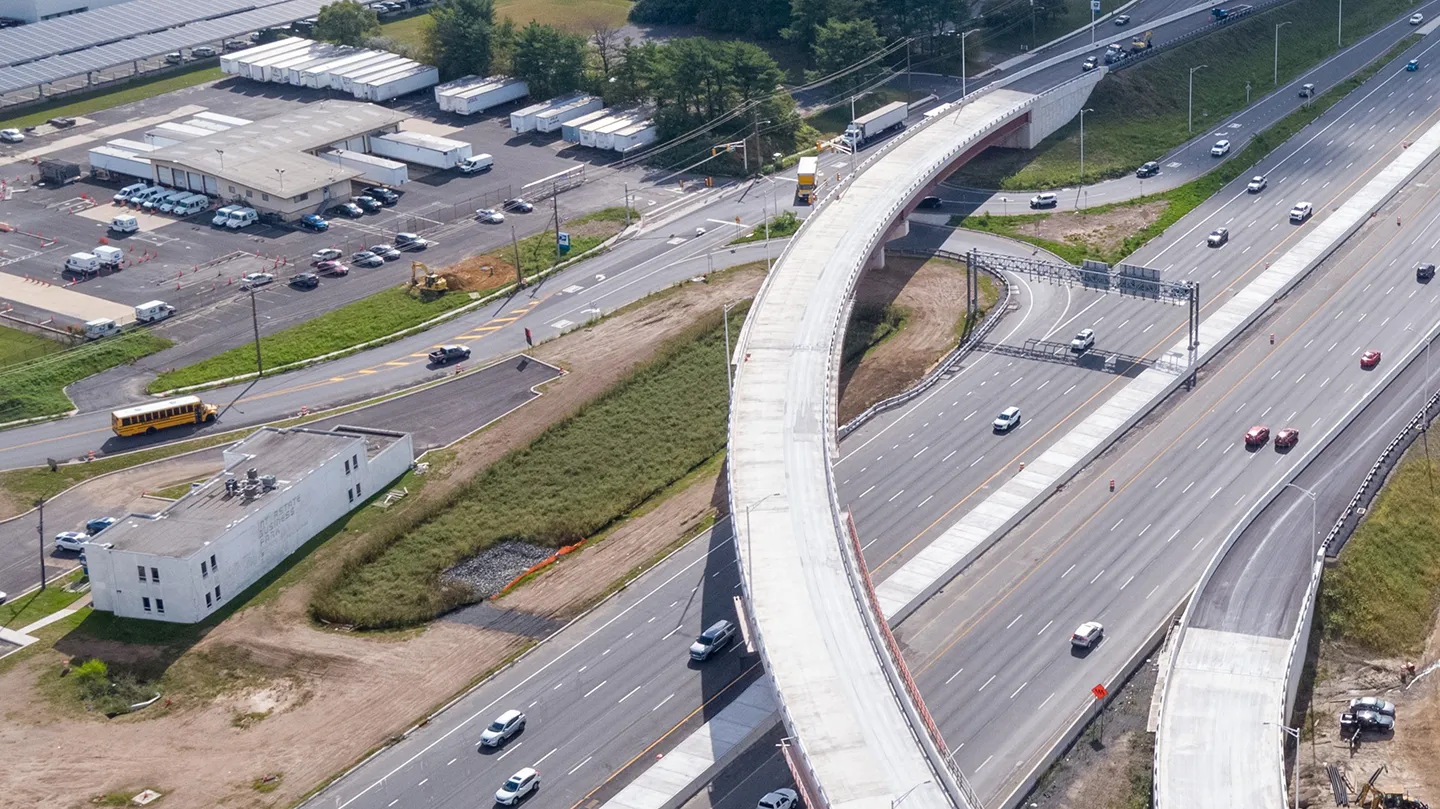 New stormwater basin adjacent to Route 42 Northbound.