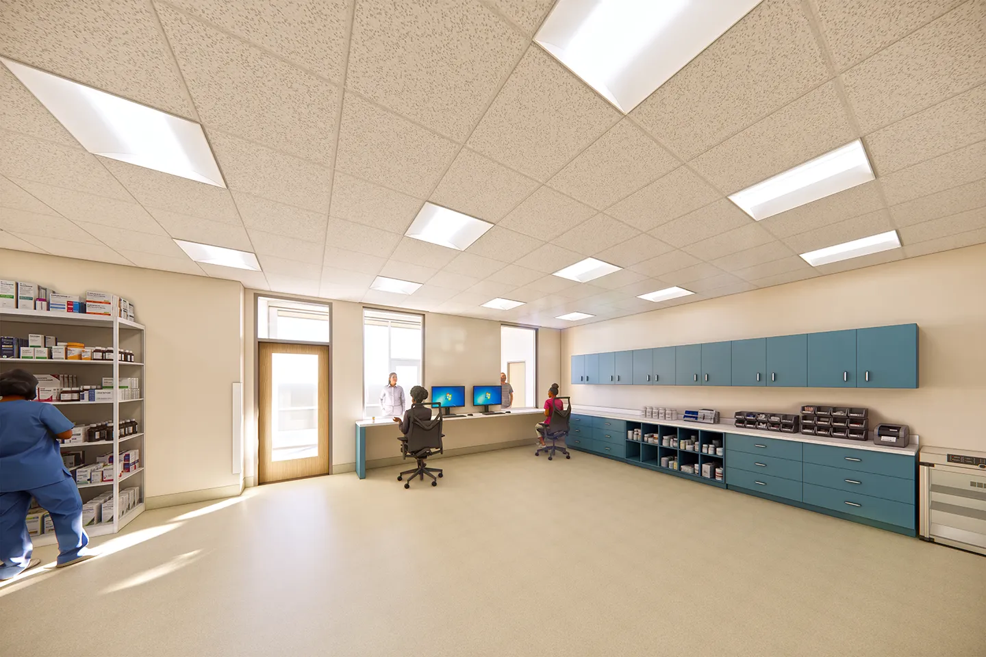 In a first for the organization, the facility will also feature an in-house pharmacy.