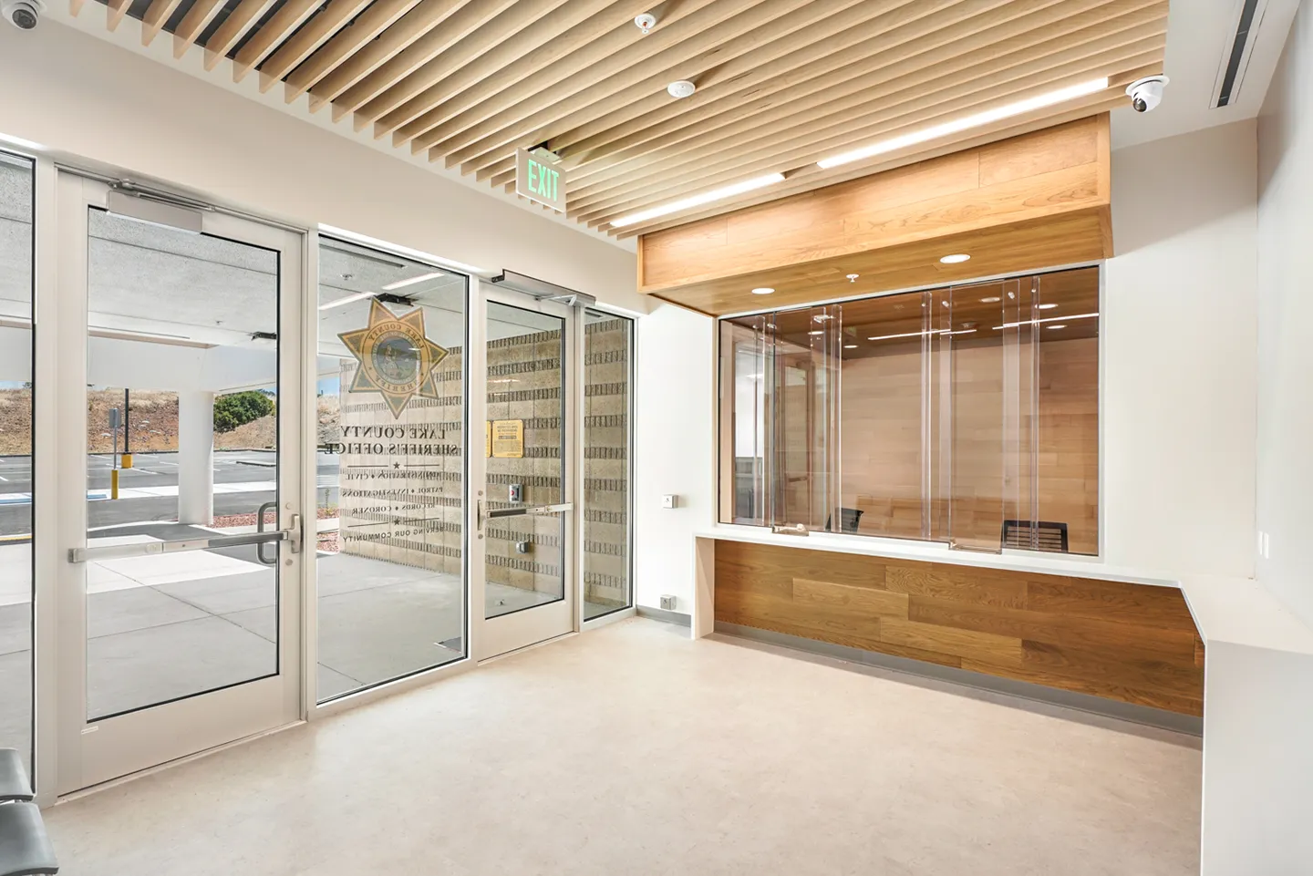 The new lobby welcomes and directs visitors.