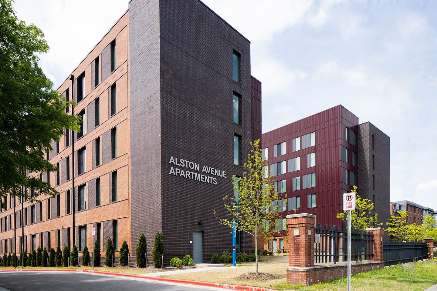 The new on-campus student housing is called the Alston Avenue Apartments.