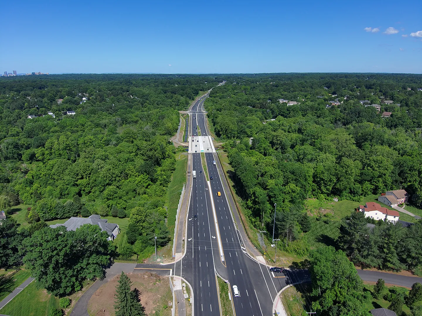 A new bridge over Difficult Run addresses flooding concerns and accommodates traffic, pedestrian, and bicycle use. Photo courtesy of VDOT.