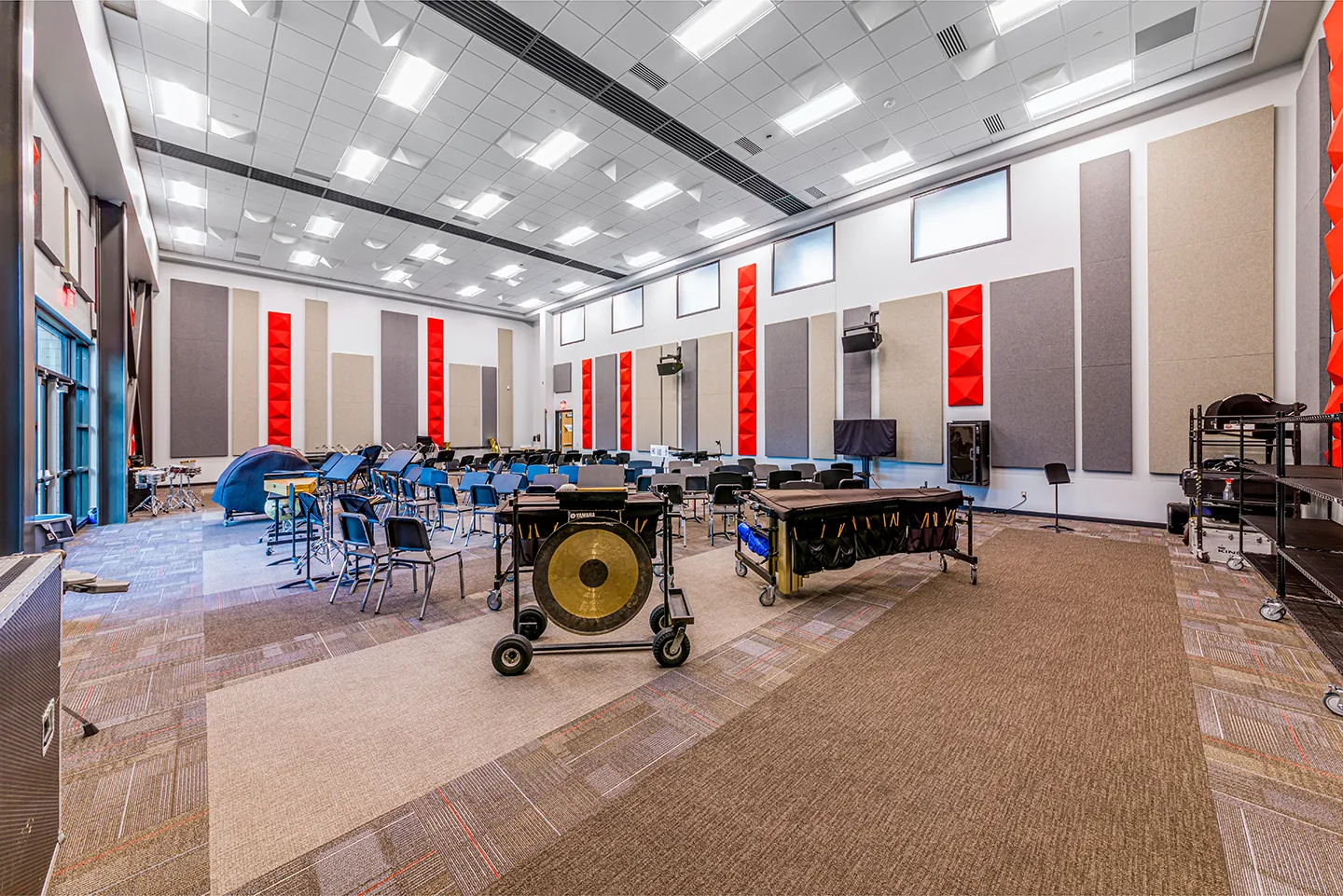 The 17,000-squre-foot band building houses the award-winning band program.